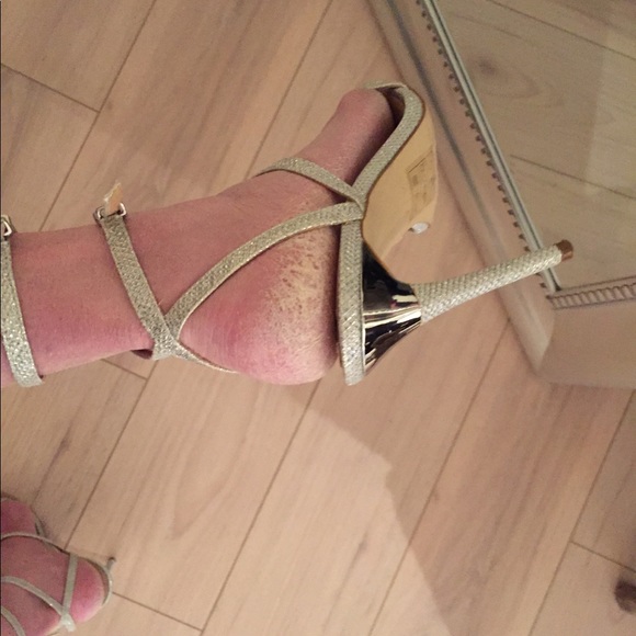 Silver SANDALS! Evening Wedding, PROM party heels - Picture 5 of 9